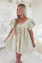 Load image into Gallery viewer, Harper Monochromatic Flutter Babydoll Mini Dress - Yellow