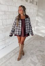 Load image into Gallery viewer, Open Season Plaid Jacket Contrast Faux Suede Collar
