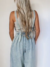 Load image into Gallery viewer, Just Like We Planned Wide Leg Denim Jumpsuit