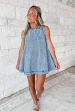 Load image into Gallery viewer, Bonnie Denim Longline Sleeveless Top and Shorts Set