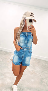 Southern Gal Strapless Denim Romper (FINAL SALE)