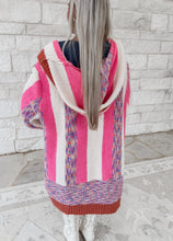 Load image into Gallery viewer, More Than Enough Striped Pattern Button Hoodie Cardigan