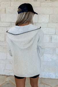 Cassidy Heather Gray Hooded Jacket