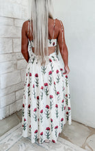 Load image into Gallery viewer, Stop &amp; Smell The Roses Floral Tie Strap Midi Dress - Wine