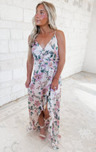 Load image into Gallery viewer, Morning Meadow Spaghetti Strap Ruffle Floral Maxi