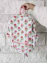 Load image into Gallery viewer, Magnolia Rose Quilted Backpack