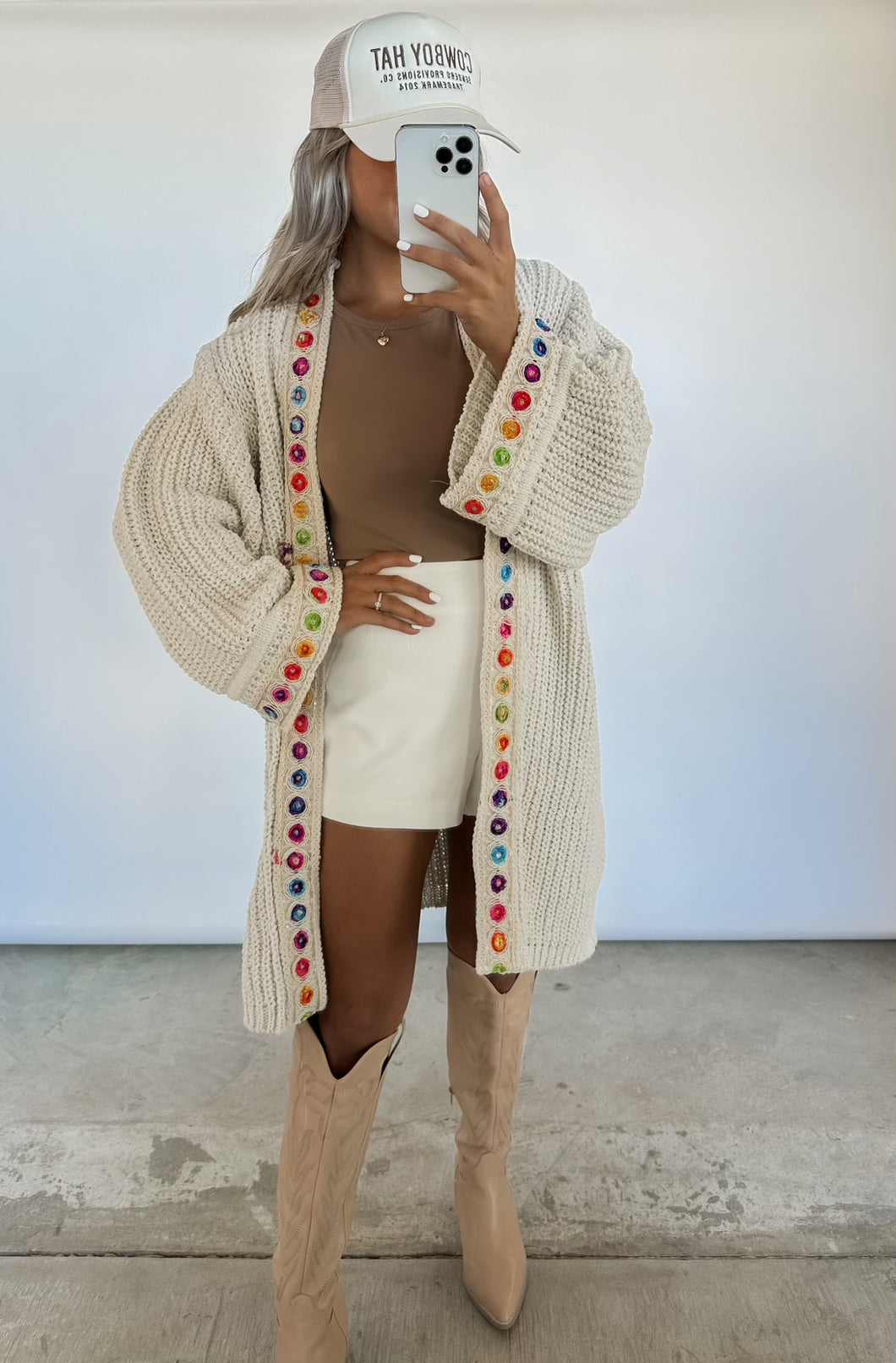 Heart Breaker Multi Color Chunky Cardigan