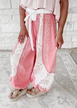 Load image into Gallery viewer, Next Level Patchwork Embroidered Joggers - coral