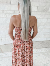 Load image into Gallery viewer, Fell Into Place Strapless Smocked Floral Maxi Dress