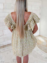 Load image into Gallery viewer, Harper Monochromatic Flutter Babydoll Mini Dress - Yellow
