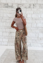 Load image into Gallery viewer, Meet Me Halfway Floral Printed Denim Wide Leg High Waist Pants