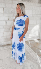 Load image into Gallery viewer, Sandals Getaway Off The Shoulder Floral Maxi Dress - Blue