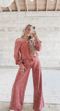 Load image into Gallery viewer, Livy Washed Berry Off The Shoulder Jumpsuit