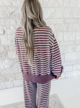 Load image into Gallery viewer, Emory Striped Mock Neck Lounge Pant Set