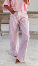 Load image into Gallery viewer, Millie Polka Dot Ruffle Hem Barrel Pants