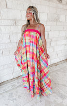 Load image into Gallery viewer, Crazy For You Prism Plaid Maxi Dress