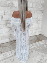 Load image into Gallery viewer, New Last Name Off The Shoulder Lace Mermaid Gown