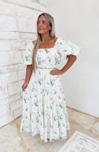 Load image into Gallery viewer, Simple Joys Floral Printed Tiered Midi Dress - Cream