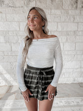 Load image into Gallery viewer, Allie Striped Waffle Shorts - Olive