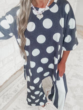 Load image into Gallery viewer, Mix It Up Polka Dot &amp; Stripe Lounge Pant Set - Charcoal