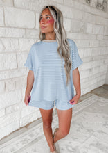 Load image into Gallery viewer, Vacay Mode Loose Fit Striped Knit  &amp; Mini Shorts Set