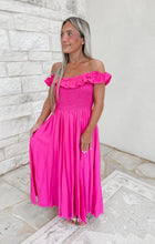 Load image into Gallery viewer, Paradise Party Smocked Maxi - Hot Pink