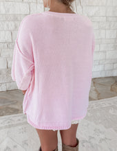 Load image into Gallery viewer, Meet Me There Washed Knitted Loose Fit Sweater - Bubblegum