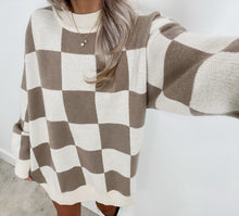 Load image into Gallery viewer, Courtney Oversized Checkered Sweater