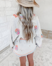 Load image into Gallery viewer, Art Of Adventure Long Sleeve Kimono Spangle Embroidered Open Cardigan