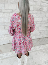 Load image into Gallery viewer, Dream Catching Floral Flared Mini Dress