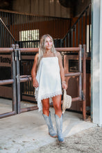 Load image into Gallery viewer, Before I Do Asymmetrical Cami with Lace Trim
