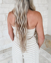 Load image into Gallery viewer, Coastal Muse Striped Jersey Tube Top &amp; Pants Set - Taupe