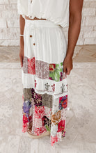 Load image into Gallery viewer, The Next Level Boho Artisan Tiered Patchwork Wide Leg Pants - Pearl