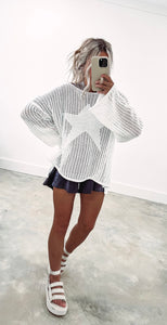 Summer Weather Star Lightweight Sweater