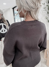 Load image into Gallery viewer, Peace Knit Sweater - Charcoal (FINAL SALE)