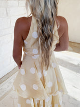 Load image into Gallery viewer, She’s Electric Big Polka Dot Halter Neck Top &amp; Layered Maxi Skirt Set