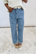 Load image into Gallery viewer, Georgia Relaxed Denim Drawstring Pants