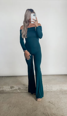 Hollywood Honey Teal Jumpsuit