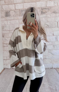 Layla Striped Knit Pullover