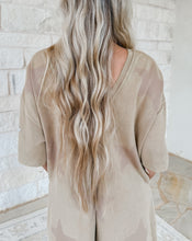 Load image into Gallery viewer, Starry Nights Soft Knit Star Patch Pearl Detail Romper - Latte
