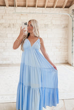 Load image into Gallery viewer, A Subtle Shift Chiffon Open Back Midi - Blue