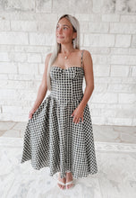 Load image into Gallery viewer, Cabin Calls Underwire Checker Midi Dress
