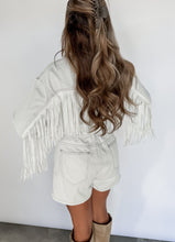 Load image into Gallery viewer, Desert Dancer Fringe Denim Romper