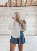 Load image into Gallery viewer, A Subtle Reminder Elastic Waistband Denim Skort