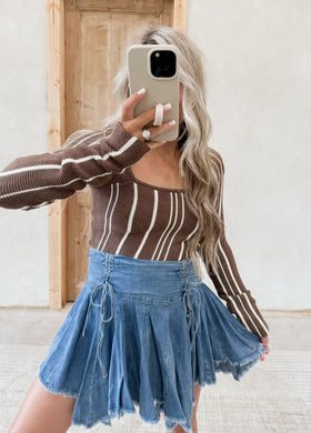 Texas Talk Striped Knit Top