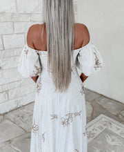 Load image into Gallery viewer, Bermuda Beach Linen Embroidered Floral Midi