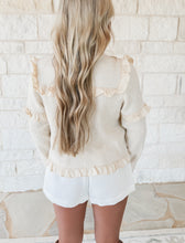 Load image into Gallery viewer, Owning The Room Ruffle Detailed Knit Sweater - Cream