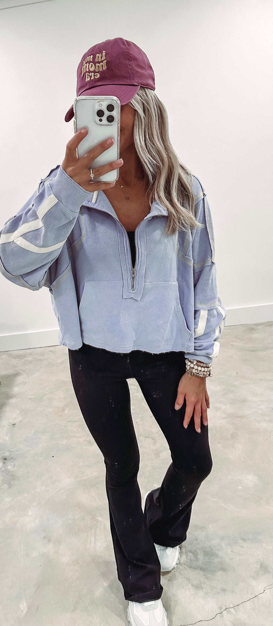 Sidney Half Zip Cropped Pullover
