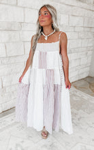 Load image into Gallery viewer, All The Right Reasons Patchwork Tiered Midi Dress - Brown