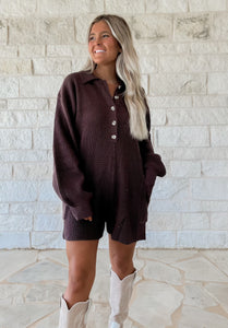 Riley Brown Sweater Romper